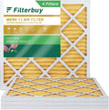 11 MERV Air Filterbuy Furnace (4-Pack) HVAC Pleated Filters AC 25x25x1