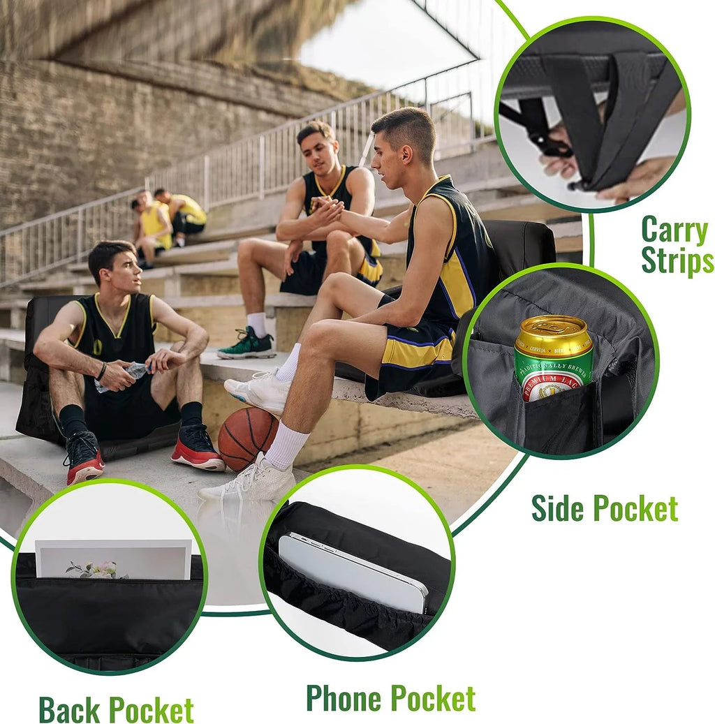 Waterproof, Picnic Thicker, AiYCHEN Events, Extra Sporting for Camping, and Beaches, Stadium - Bleachers Sturdy for Wide Seat, Seating Reclining 25-Inch and Chair