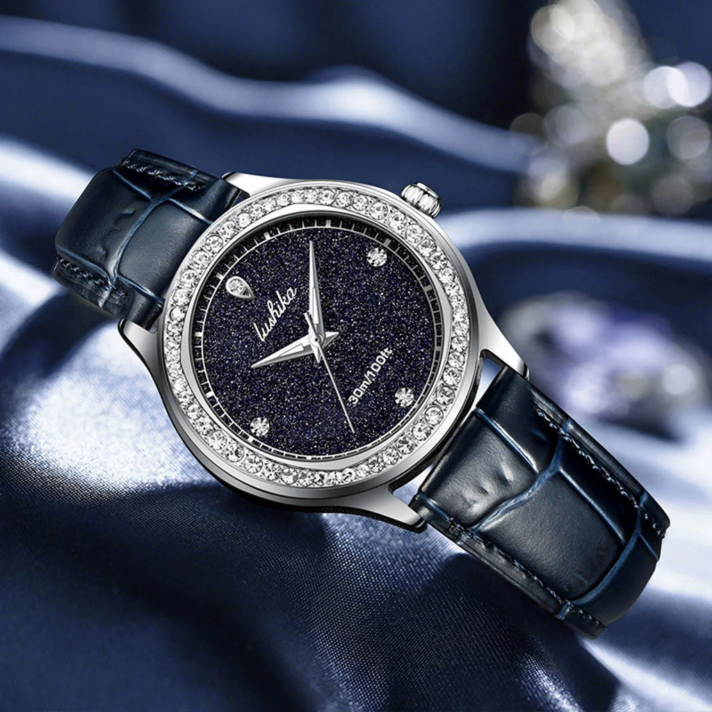 Starry wristwatch Waterproof Quartz Light Ladies Luxury