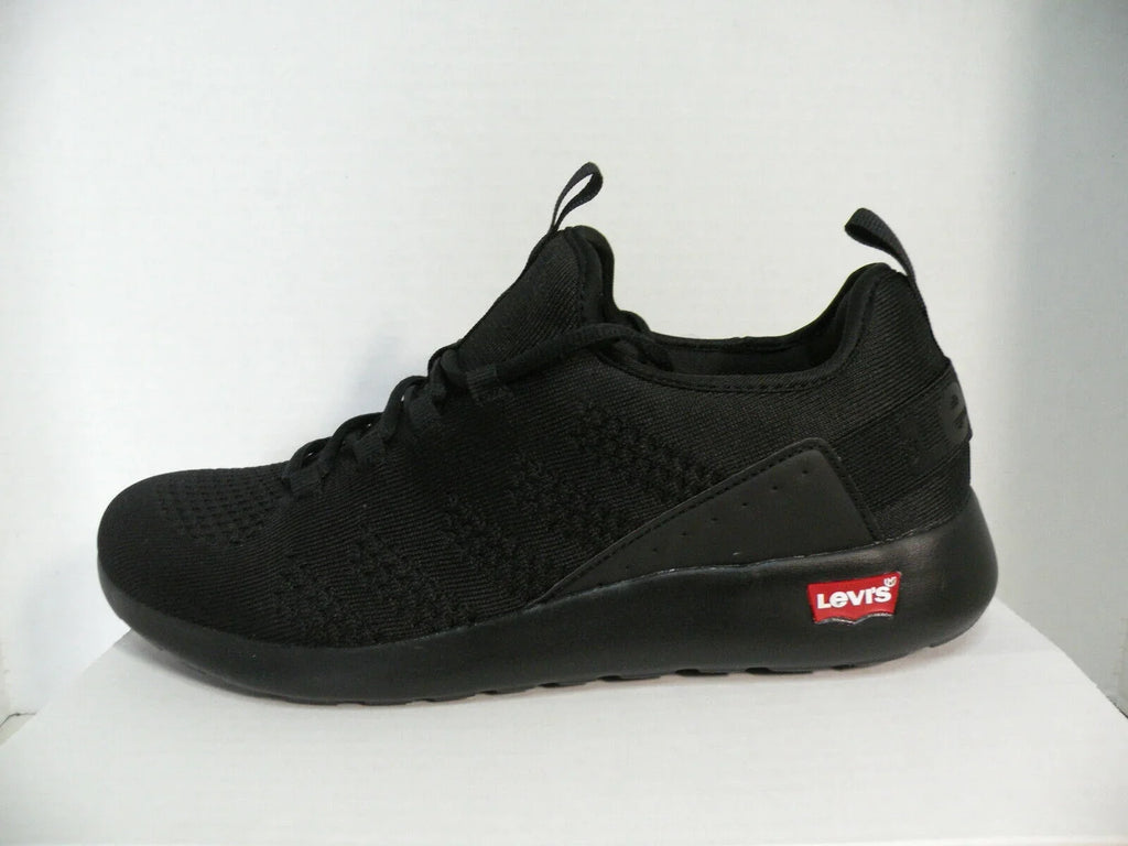 ATHLETIC SHOES TRAINERS LOW SPORTS NEW COMFORT LEVIS SIZE BLACK SNEAKERS 12 MEN