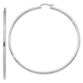 Real and 14kt Men Earrings; 2mm for Hoop Women Gold and White Adults Teens; Tube Polished for