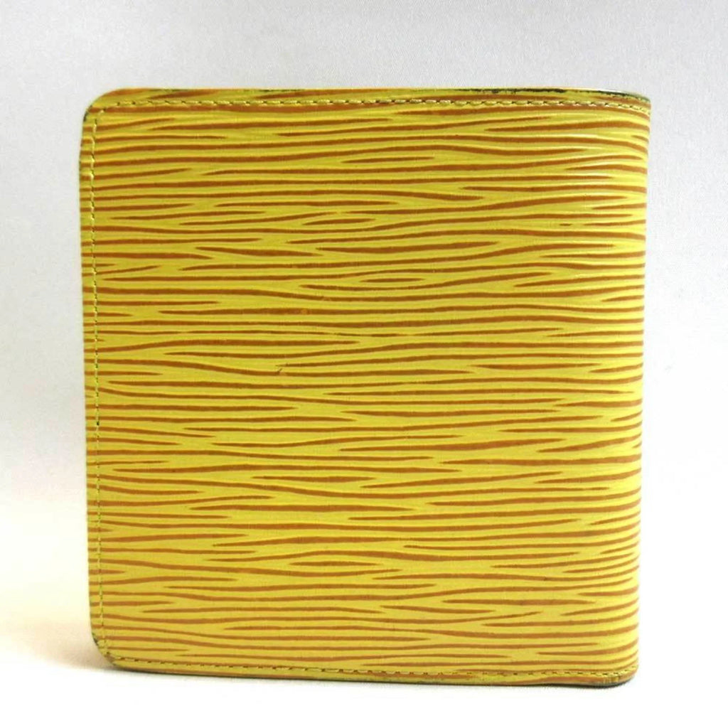 (Good) Vuitton Credit Ladies Folded Wallet M63549 Louis Tassili Mini Cult Epi Pre-Owned Yellow Portobier Square