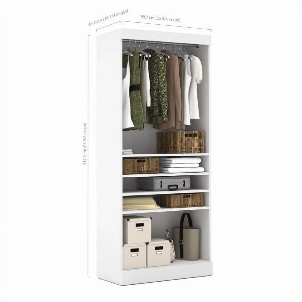 36" Unit Designs Atlin in Storage Corner White