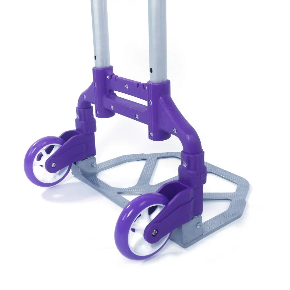Folding Dolly Cart Portable Collapsible Aluminium BMTBUY Trolley Luggage Truck Hand Purple Push