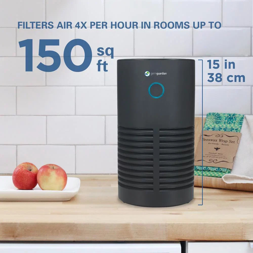Air Filter, Purifier HEPA 150 Removes Sq. Mold, Smoke, Odors, with AC4700BDLX ft, UV-C, GermGuardian