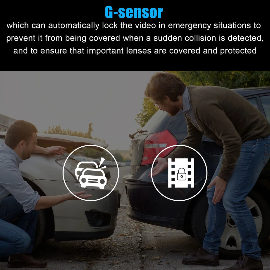 Camera IPS Monitor Wide 1080P Front Car Driving Angle, WDR, Dual Dashboard Car Recording, DVR Dash G-Sensor, Loop Parking and 2" 170° Recorder Vision, with Inside Screen, Night EEEKit with Car Cam,