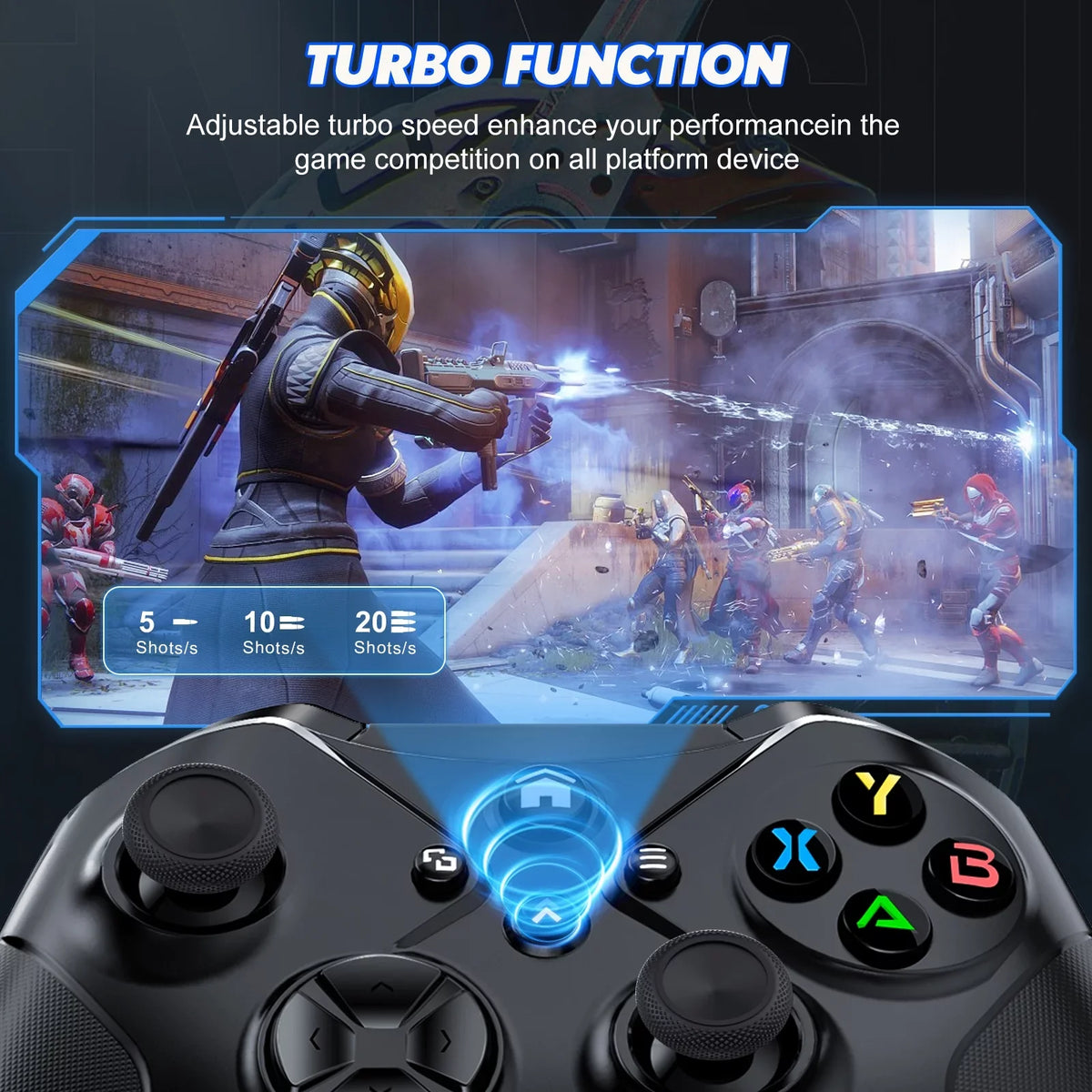 Support Turbo Function, for Wireless Dual Controller X-S/ and Vibration Series One Xbox X-S/ PC, and Xbox Sensor Six-Axis with Macro Xbox
