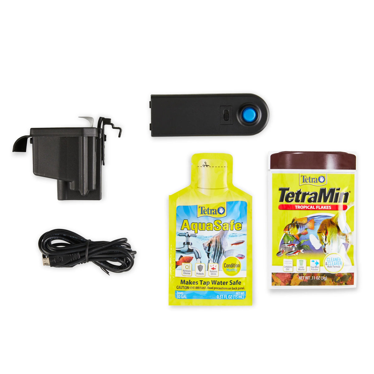 Aquarium Power Filter with LED Aqua Light and Plastic 3-Gallon Culture