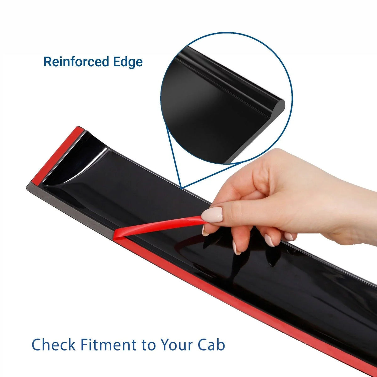 Window Silverado/GMC 419160 Compatible with Tape-on 2019-2024 Cab, Accessories, 4pcs- Chevrolet Rain Window CLIM Guards 1500 Sierra Visors, Durable Vent Deflectors, Incredibly ART (Chevy) Truck Crew