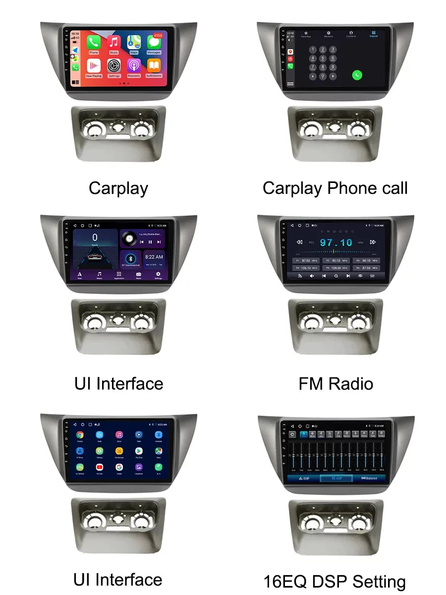Auto 9 Bluetooth Car With Carplay Android For 2000 - Lancer Navi CS Screen GPS Radio Mitsubishi Stereo Android 2010