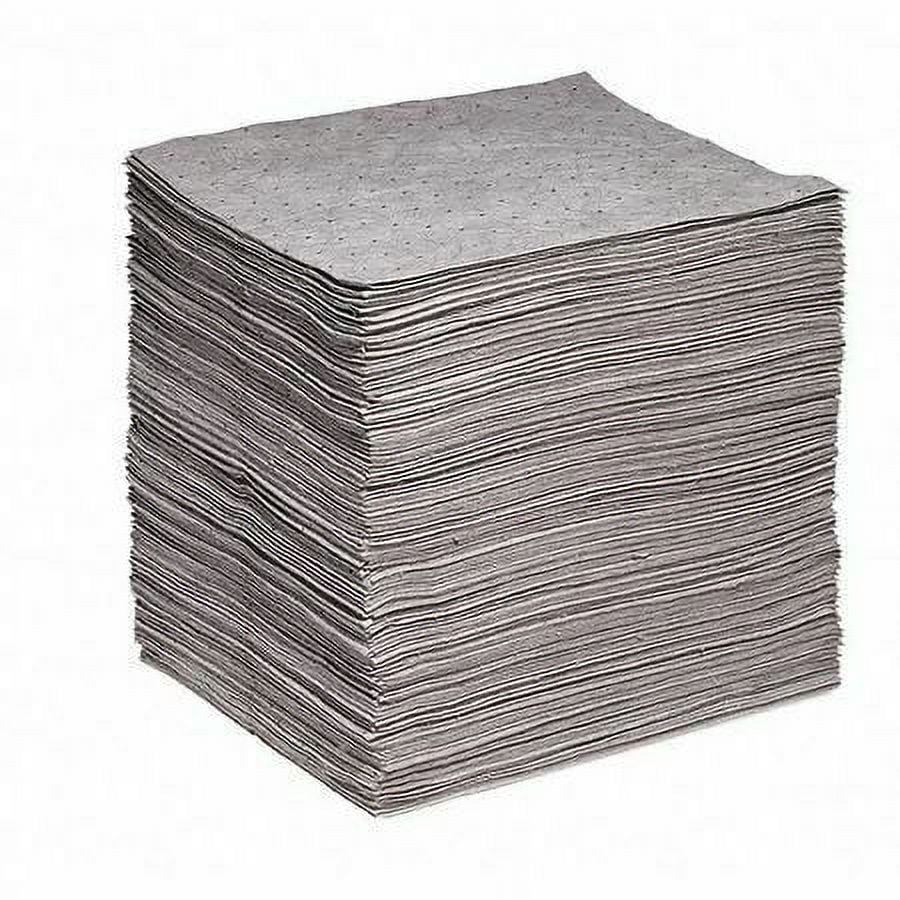 SpillTech (L (GP-S) 200 Grade of Polypropylene, W), 15" Pad, Universal Absorbent 18" Mat x Contractor x Gray, Lightweight, Pack