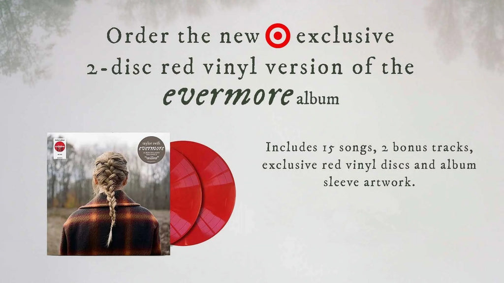 Evermore Red Vinyl Exclusive - 2x LP Record Edition Swift Taylor Limited