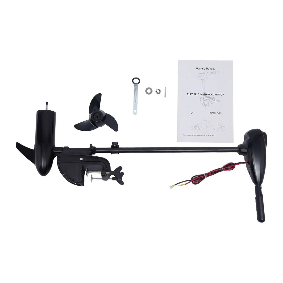 Electric Motor Fishing 1.2HpThrust Engine 80Lbs Motor Trolling Outboard 12V Boat