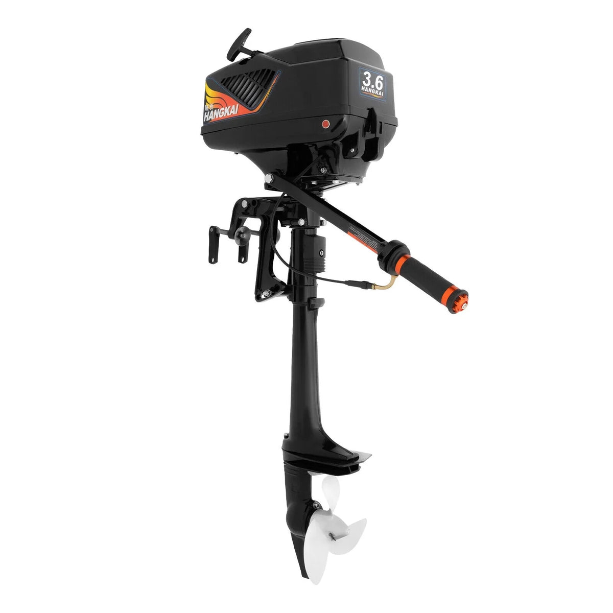 Boat HANGKAI Motor Cooling CDI 2 90cm/35.4in Fishing Outboard 3.6 Outboard Water Engine Boat Motor Stroke HP