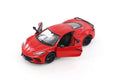 Car C8 scale Toy Chevy Stingray, - Corvette 1/24 Showcasts 2020 Model 79360/16D Red - Diecast
