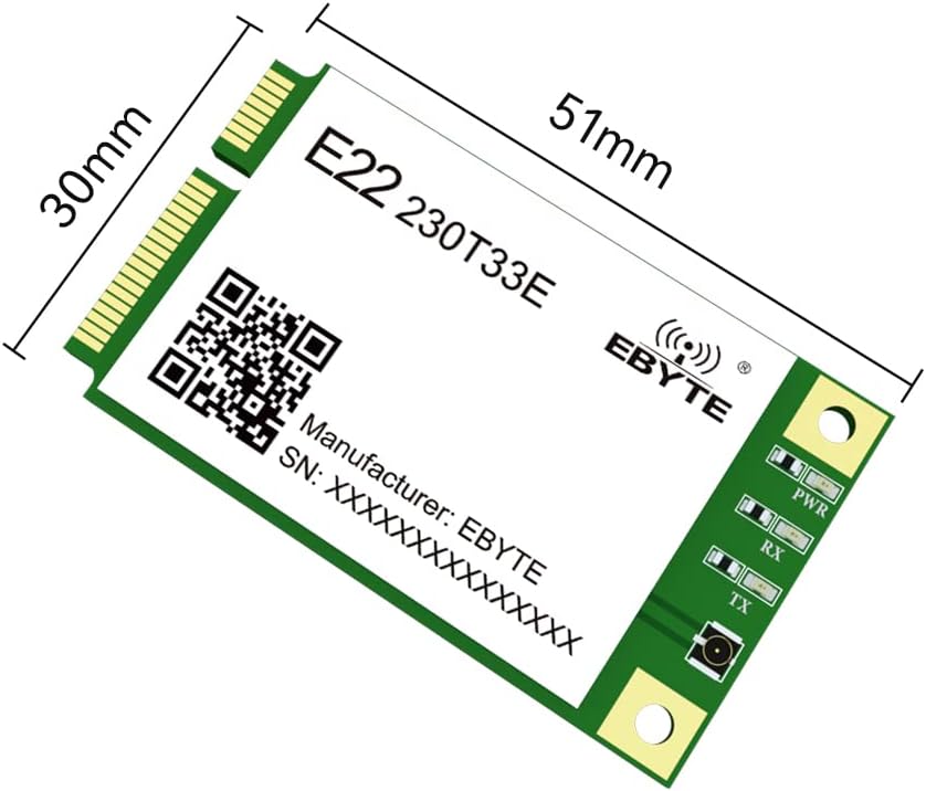 Mini RSSI 16km E22-230T33E RS485 RS232 Pci-e 33dbm Relay UART IAP LBT Wireless Networking Serial Port 230MHz Module Lora