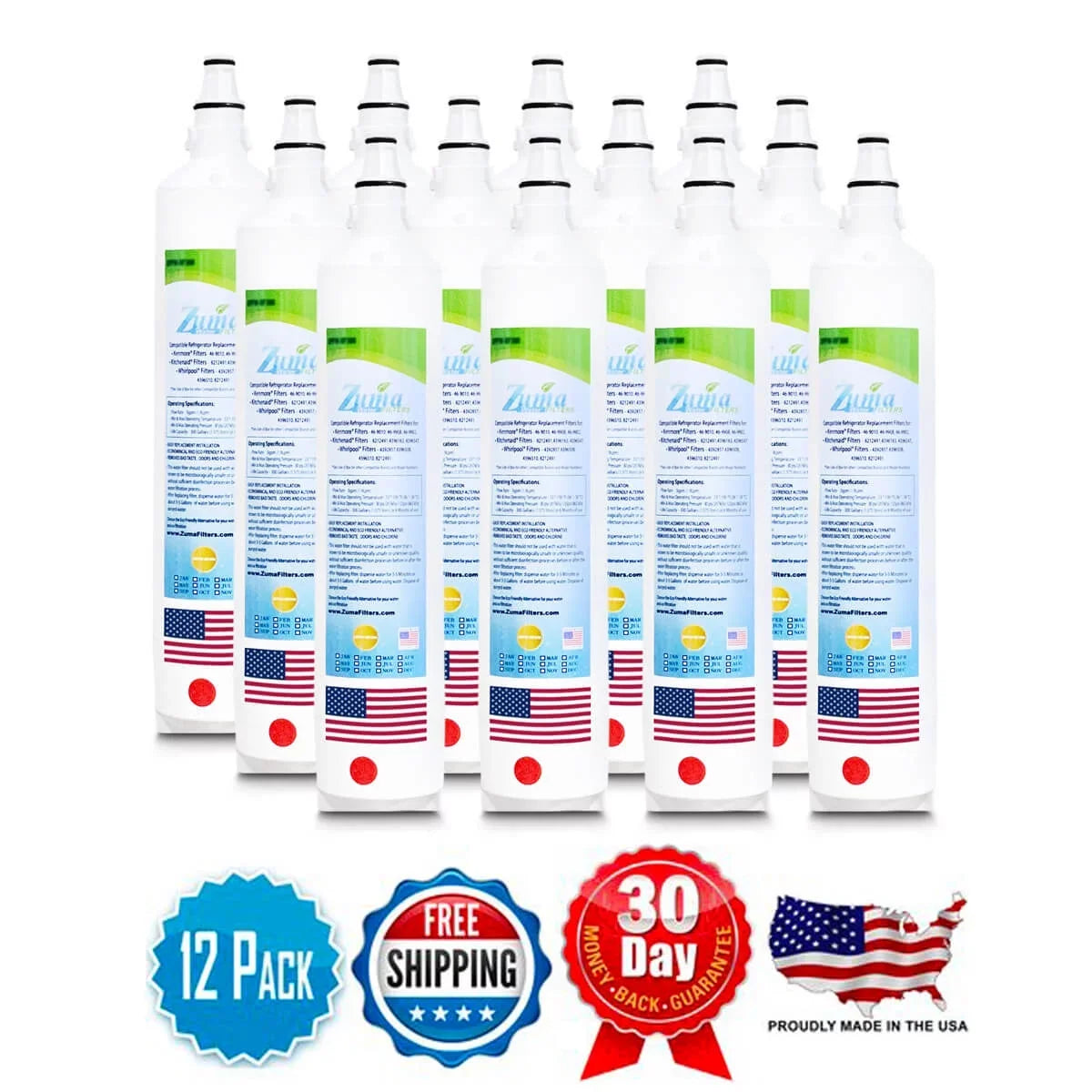 '- ZUMA ID27R , , in - ZWFZ1-RF750 Water Filters Pack Made Subzero® Brand with # , Compatible 12 U.S.A. Model