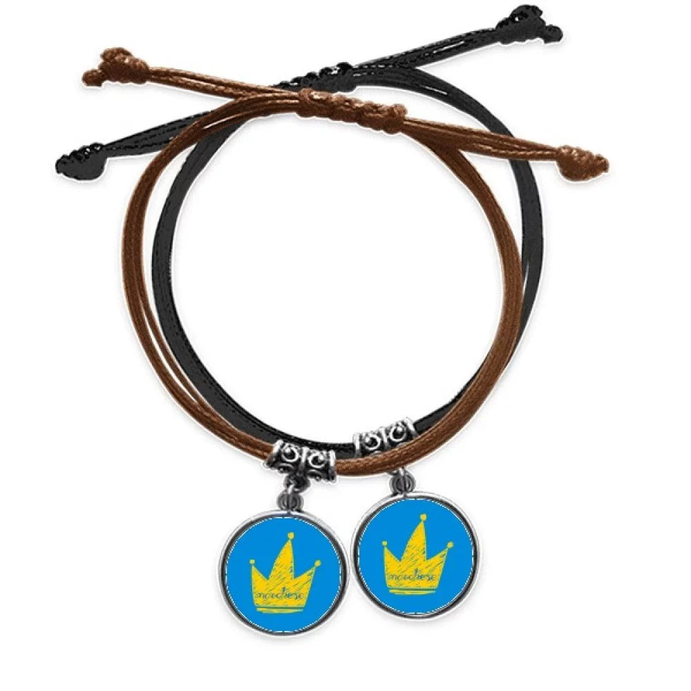 Scrawl Double Set Doodle Wristband Rope Marchese Headgear Leather Bracelet Couple Graffiti