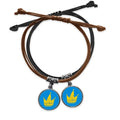Scrawl Double Set Doodle Wristband Rope Marchese Headgear Leather Bracelet Couple Graffiti