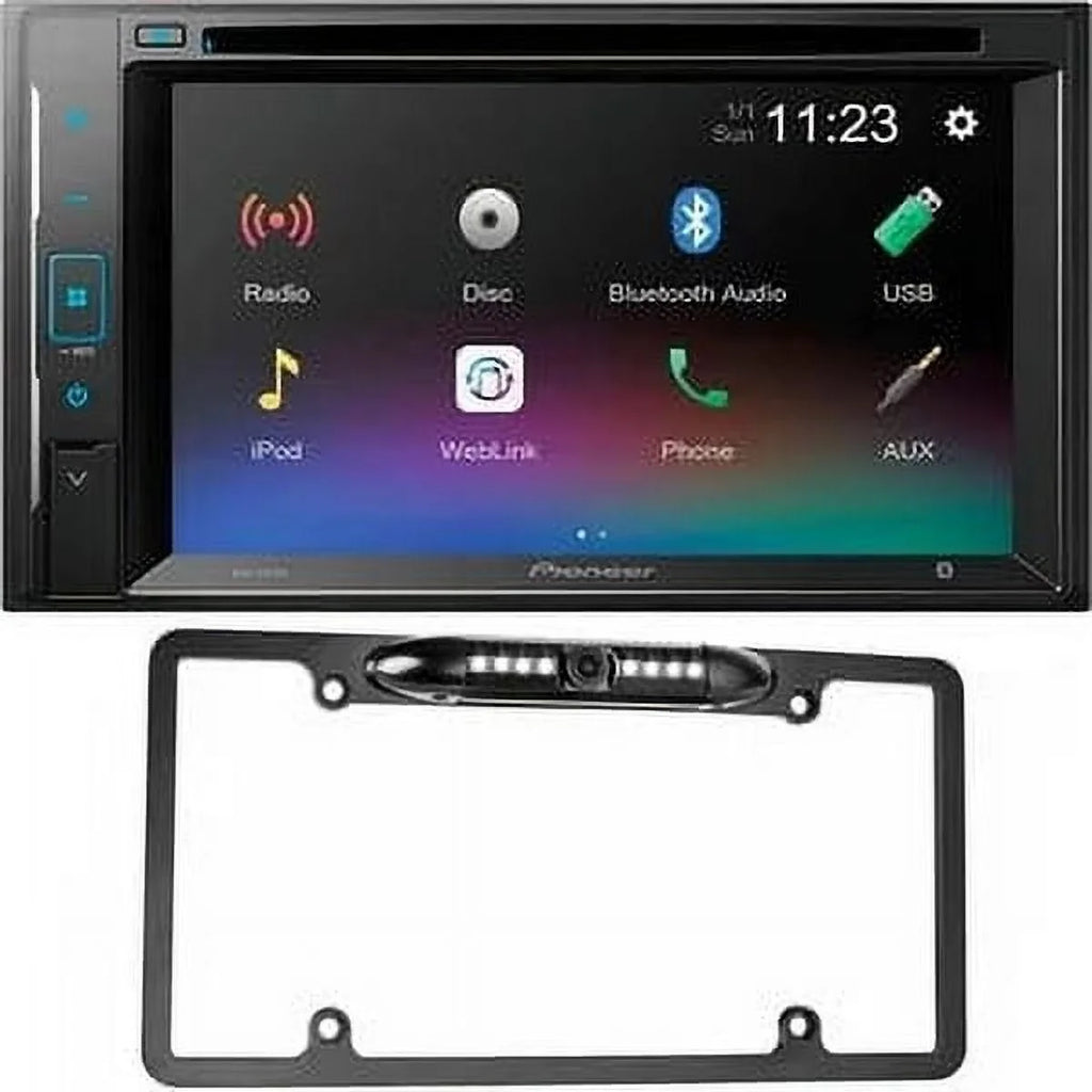 Pioneer Backup License Plate Receiver with AVH-241EX Camera DVD