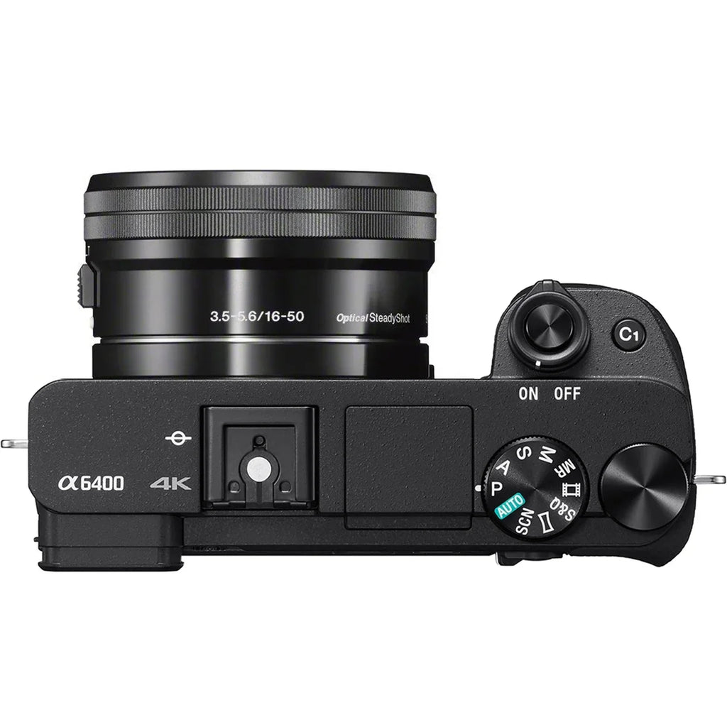 Editing Bundle Camera ILCE-6400L/B Lens Power 4K 0.43x & Case Deco f/3.5-5.6 16-50mm Gear 2.2X OSS a6400 Battery (Black) Sony Extra Set Telephoto with Lens + Kit Angle Wide Mirrorless and Filter