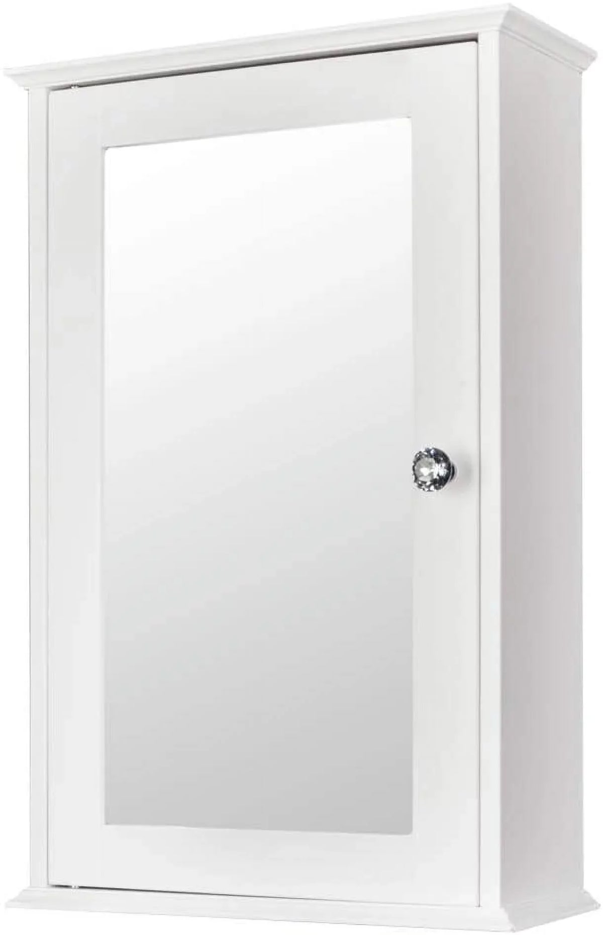 Cabinet with White BSL Medicine Shelves Organizer Bathroom Cabinet 2 Wall Storage Adjustable Mirrored Door and Mount Single
