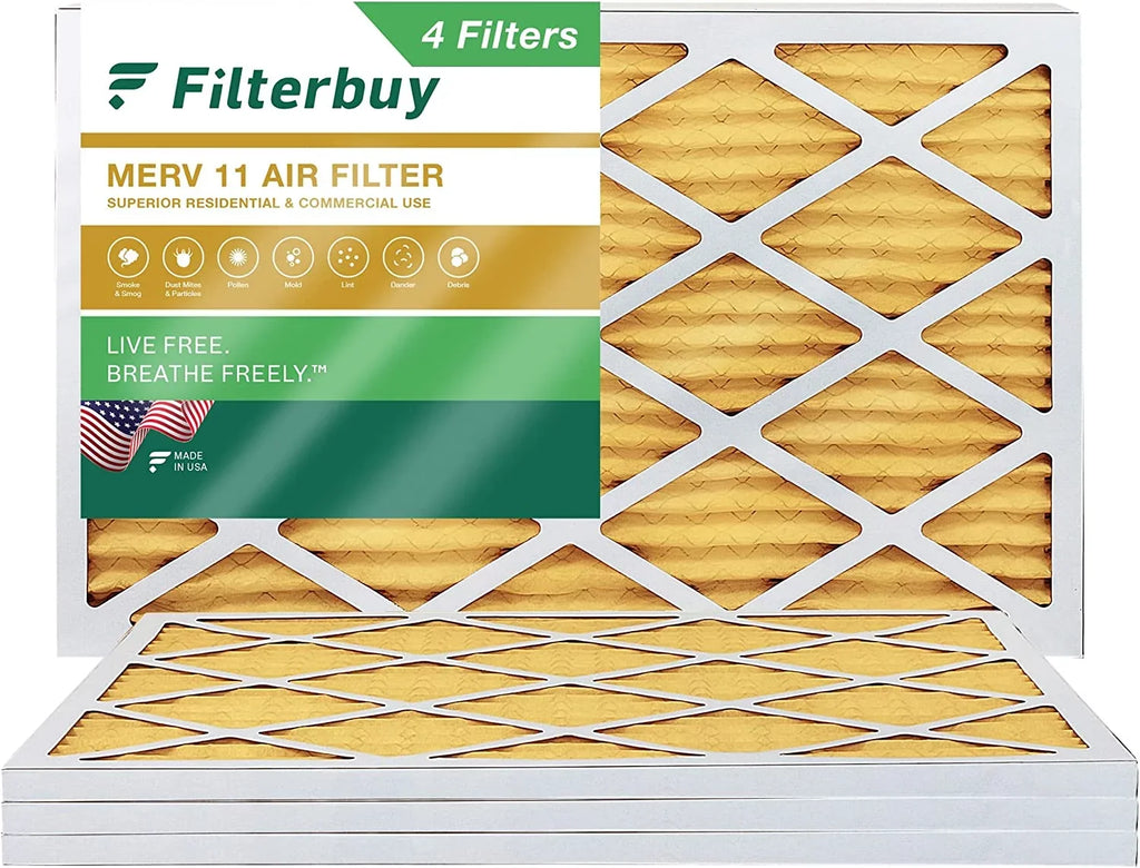 Air MERV HVAC Furnace 11 Filters 14x36x1 (4-Pack) Filterbuy AC Pleated
