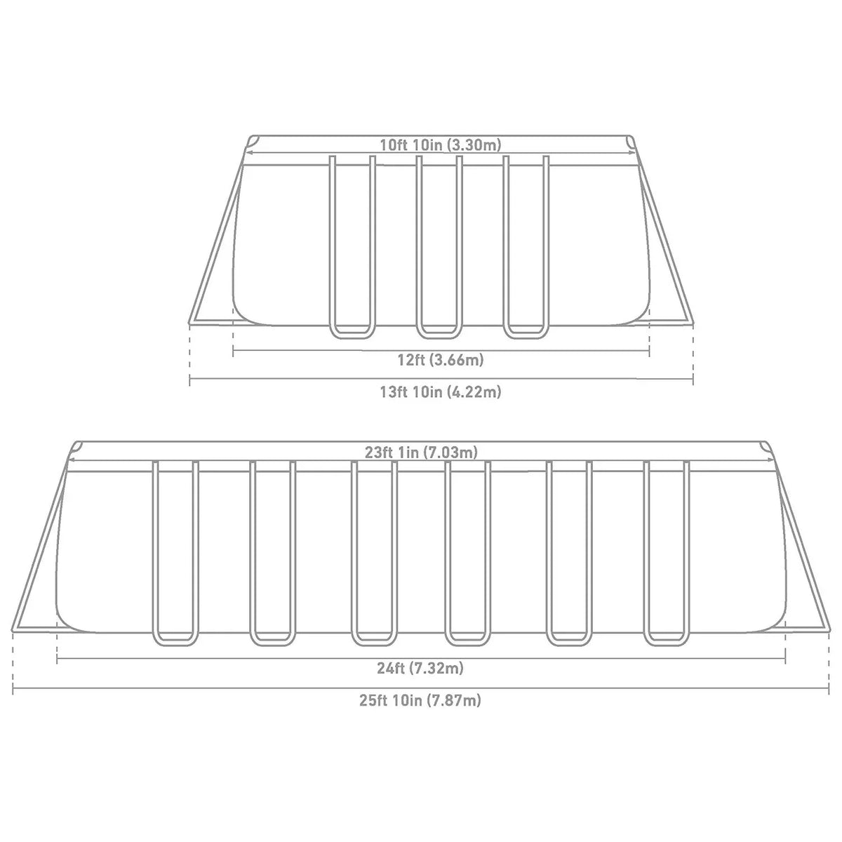 x 12 Pool 24 Intex REC x XTR Ultra Frame Set 52"