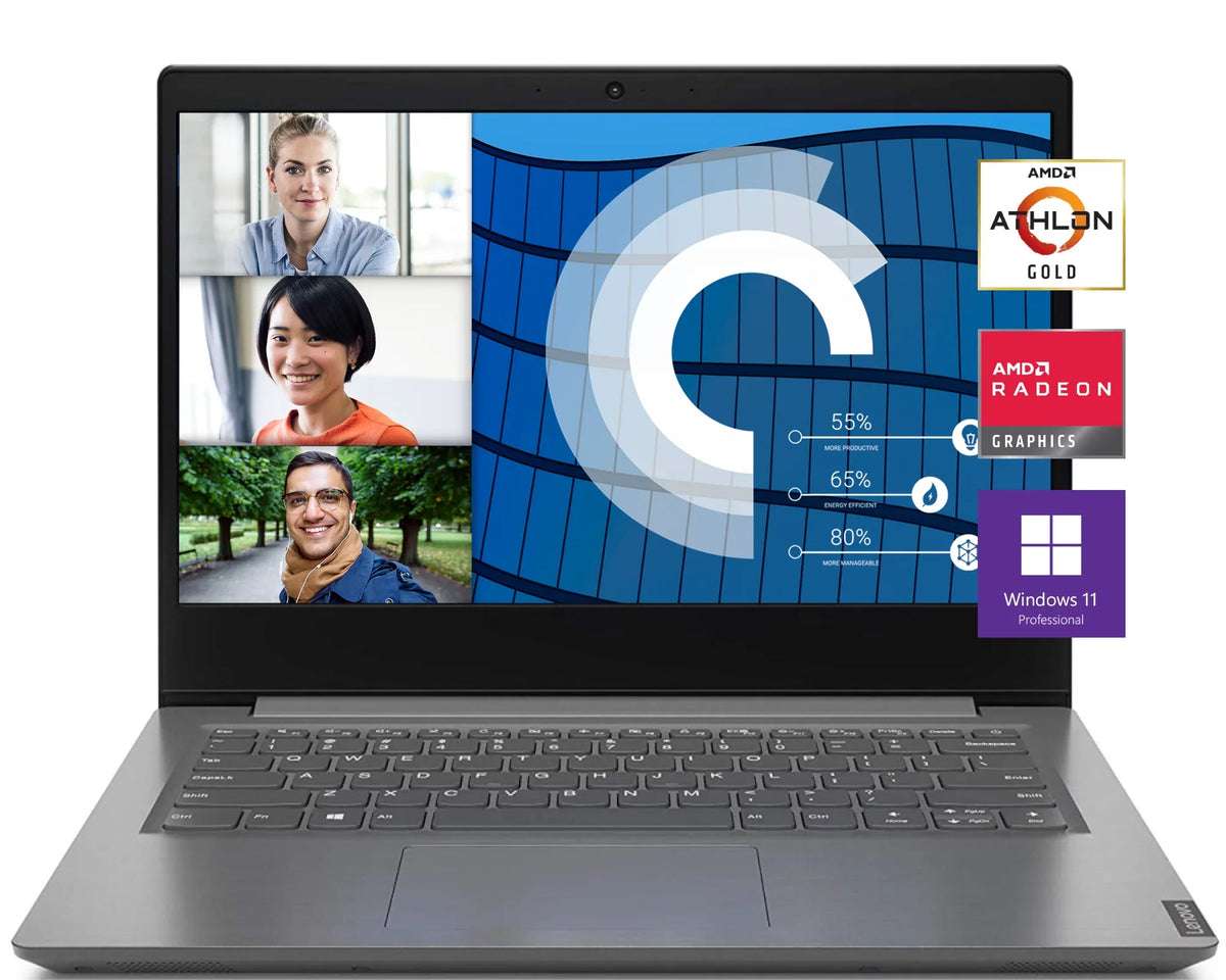 Pro 256GB 3150U, SSD, V14 Newest Laptop, AMD Business RAM, Full Windows Screen, 12GB PCIe Gold 11 HDMI, 14'' Lenovo HD ADA Wi-Fi, Athlon