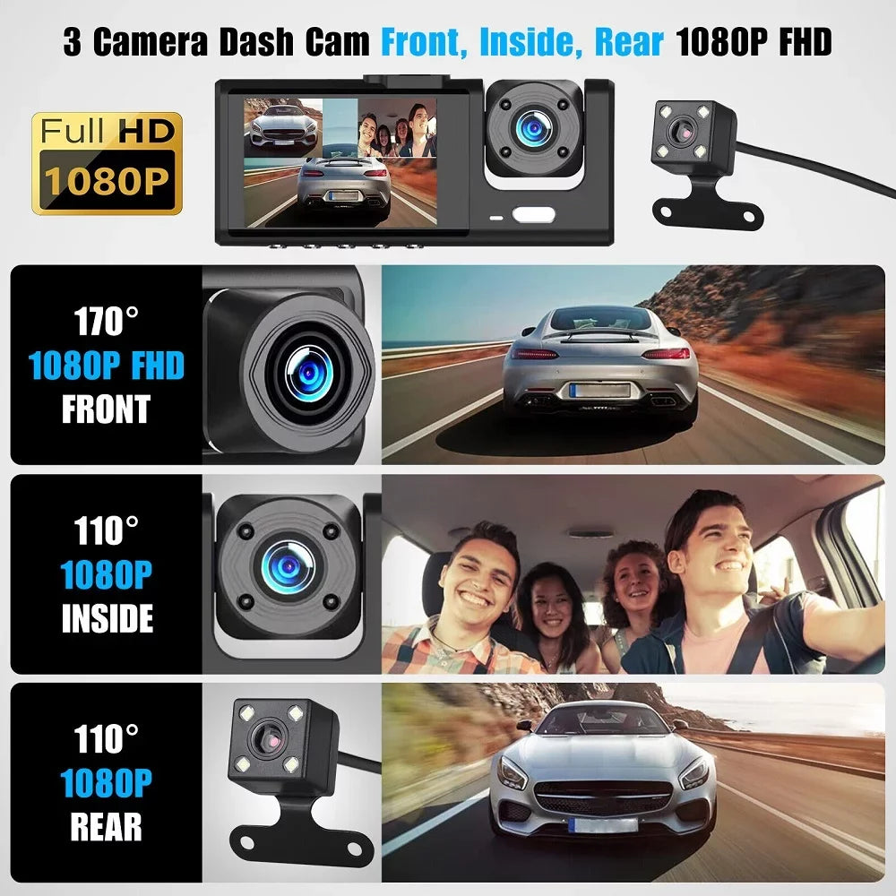 Camera 1080P Rear Lens Cam Recorder Front sensor Dash G Car New Dual Inside HD Video