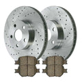 and Silver Scion Slotted for 1.8L 2005 FWD and Front Celica 2010 2005-2009 Ceramic Driver Toyota Drilled Kit AutoShack 2004 Brake 2000 tC Side Replacement 2.4L Rotors 2002 2003 Pads 2001 Passenger