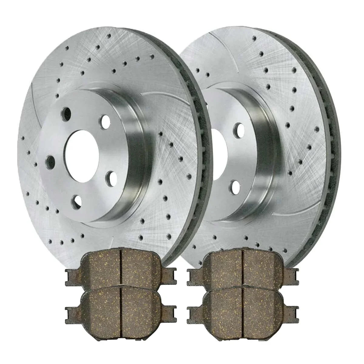 and Silver Scion Slotted for 1.8L 2005 FWD and Front Celica 2010 2005-2009 Ceramic Driver Toyota Drilled Kit AutoShack 2004 Brake 2000 tC Side Replacement 2.4L Rotors 2002 2003 Pads 2001 Passenger