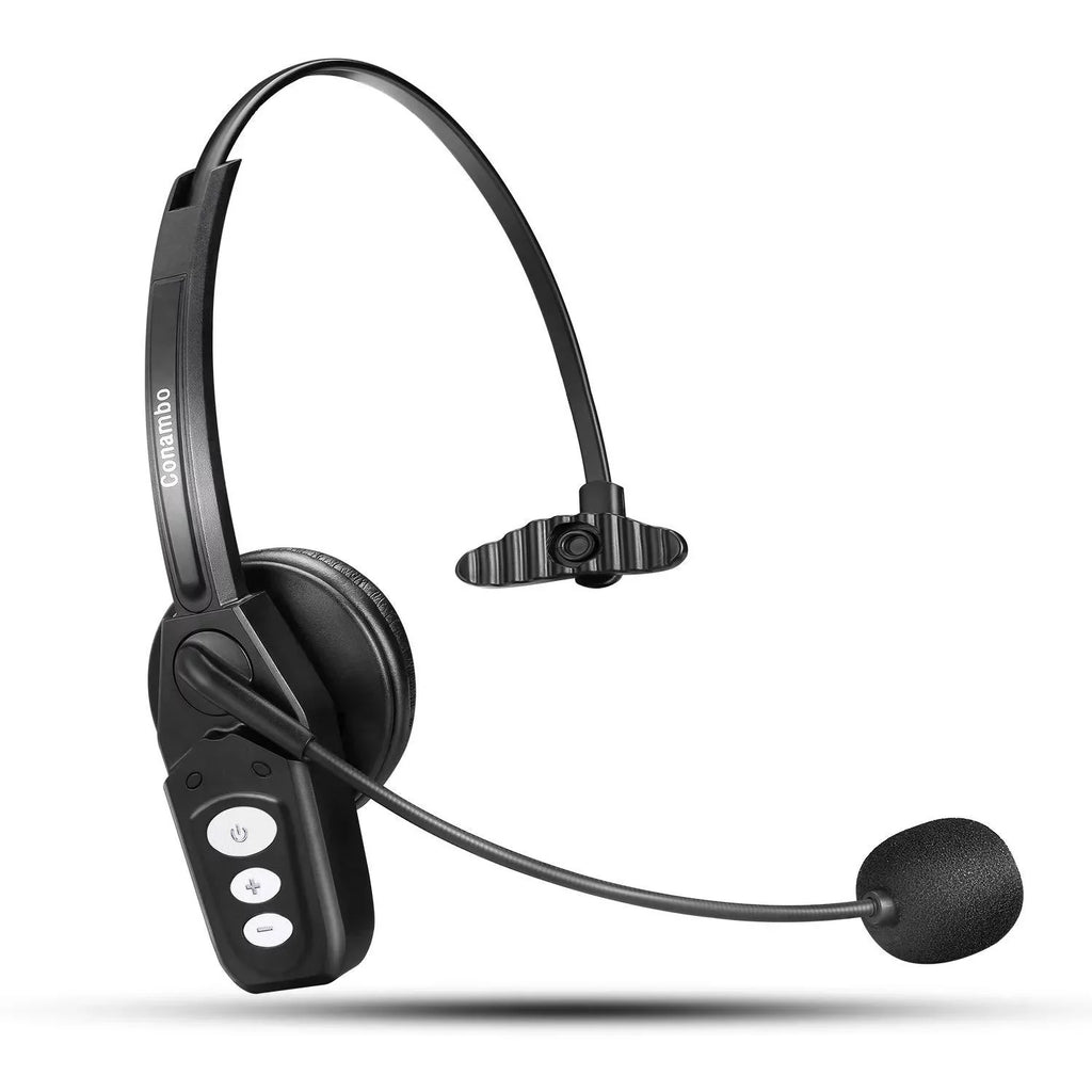 Trucker Pro Headset Office-JBT800 for Engineers V5.0, Business Home Headset Bluetooth Cell Clarity Wireless with Phone Voice Canceling Noise Mic High