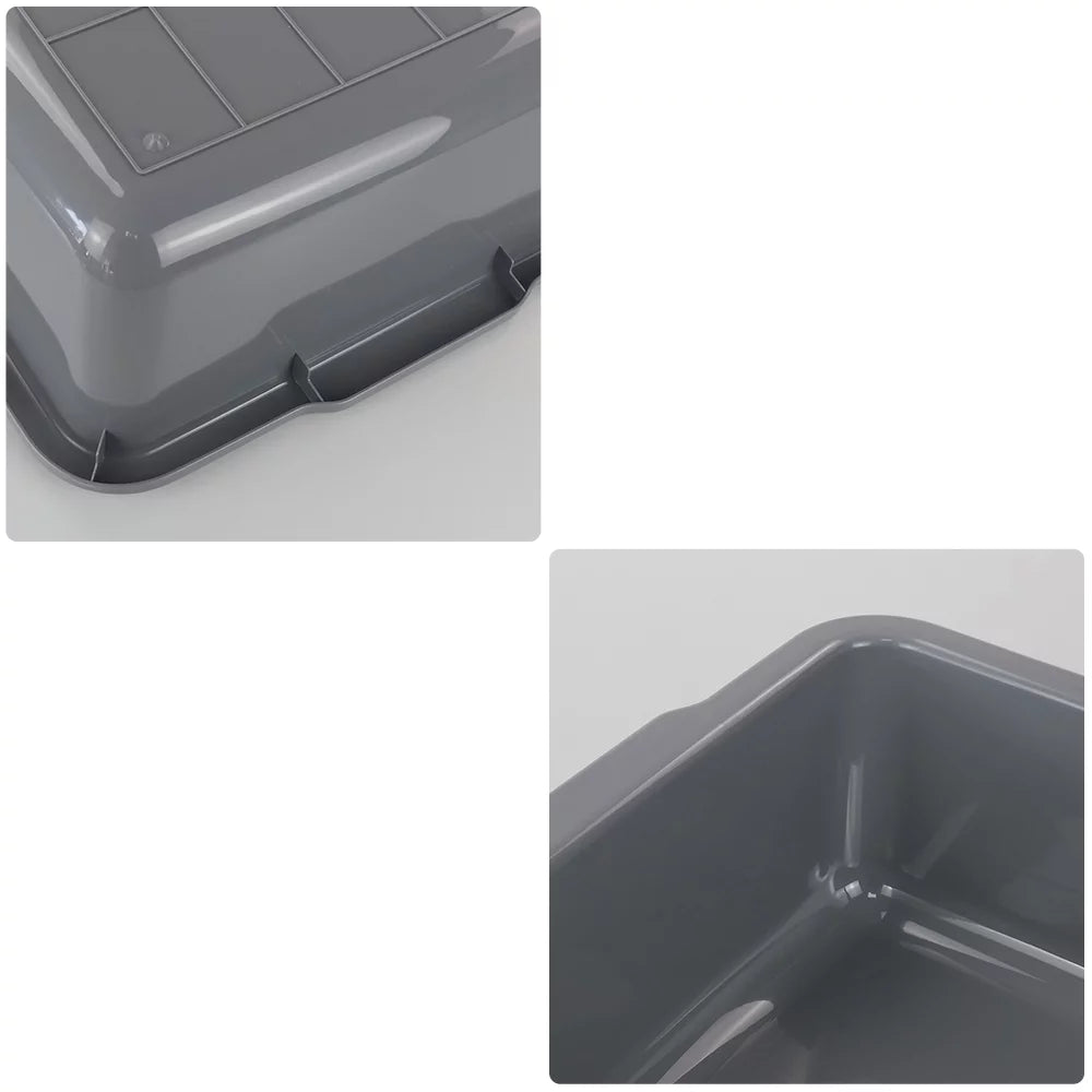 32 Bus L Utility Commercial Tote Bus Teyyvn Tubs, 4 Box, Pack Large Gray Plastic Box