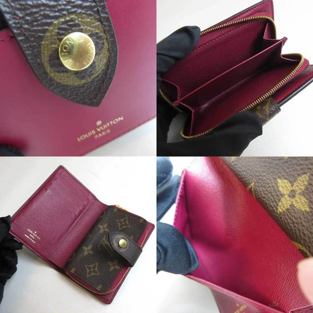 Pre-Owned LOUISVUITTON Juliet Vuitton Bifold M69433 Fuchsia (Good) Monogram Louis Wallet Portefeuille