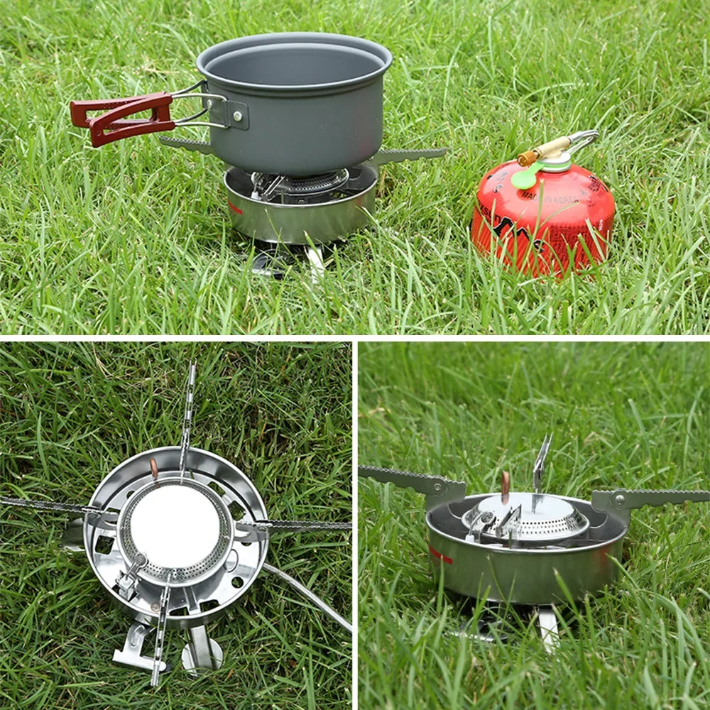 Camping Picnic Outdoor Gas Meterk Cooker Split-Type Large Big Stainless Blaze Steel Butane Portable Power BRS-10