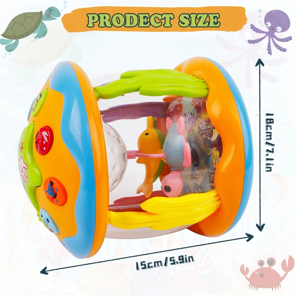 Musical Toys Months, 6 Year 1 Gifts Boys 3+ Toddlers to Educational for , Drum Learning 12 with 2 Baby Girls Toys Light Baby Toys Old Projector Melodies Rotating up