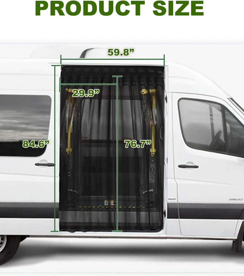 Side (Magnetic Transit, Camping Roof, for and Sliding Screen Sprinter High Promaster, Ford ELITEWILL Mercedes Benz Van Bug Vehicles Mid Suction) Door Other Suitable and