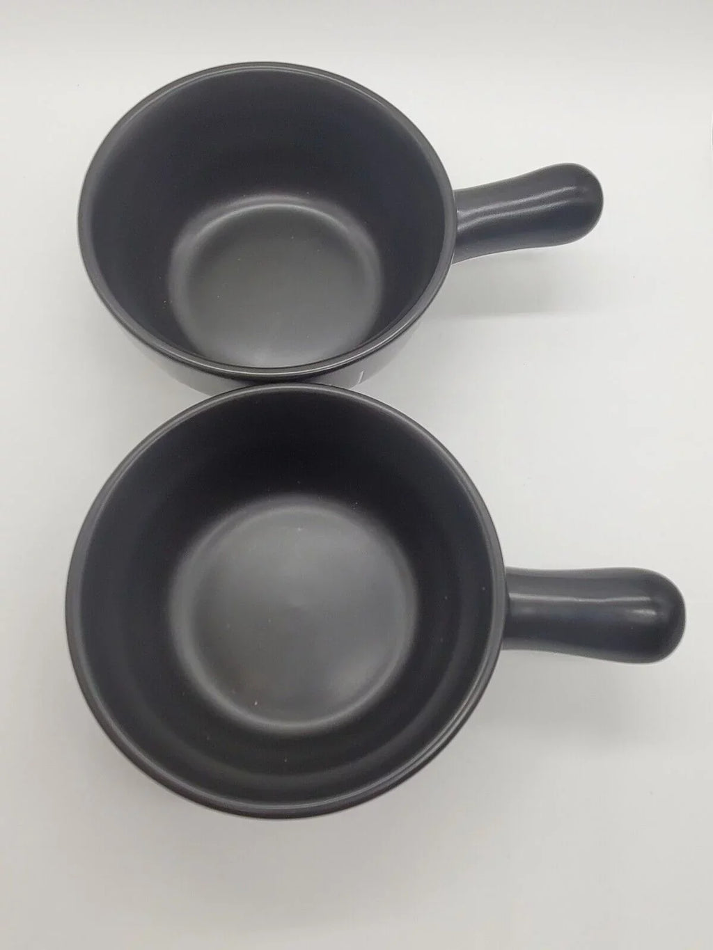 Handled Dunn White Rae with Black Letters Bowl LL CHILI Ceramic
