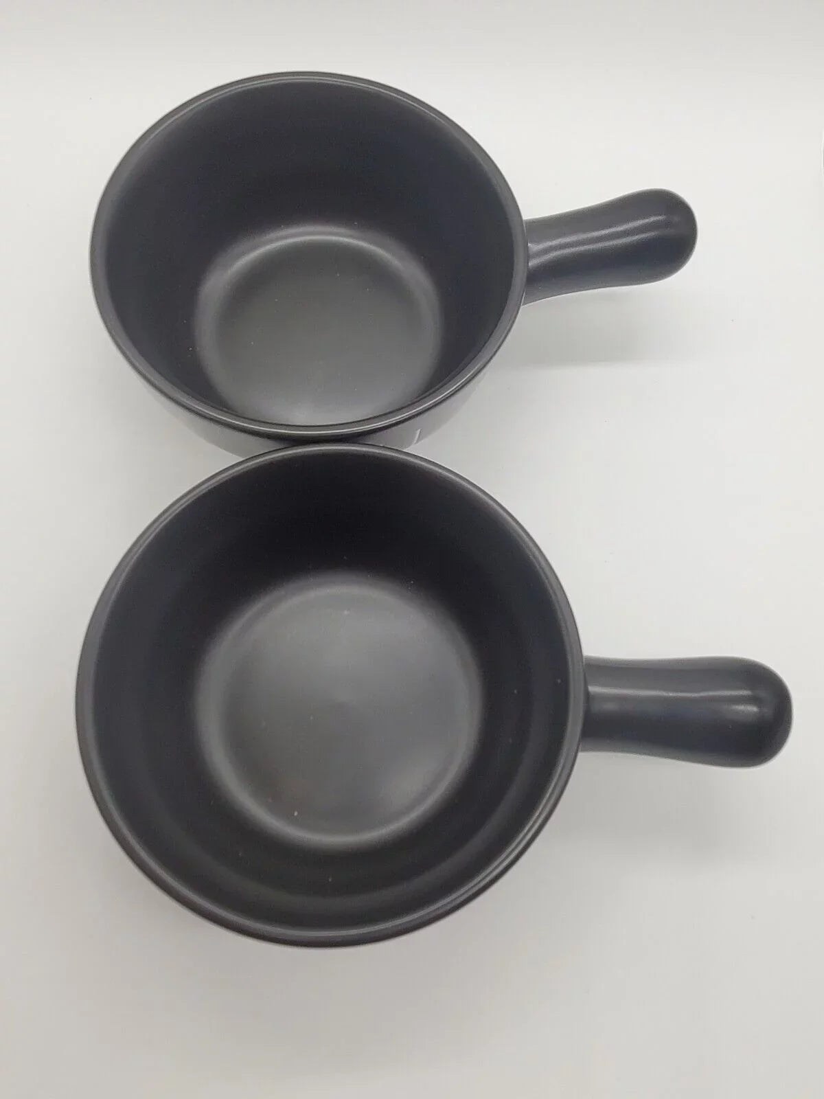 Handled Dunn White Rae with Black Letters Bowl LL CHILI Ceramic