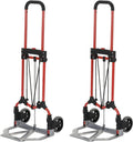 Folding Luggage Cart W/Telescoping Personal Pack) Silver/Black Steel (4 Hand Truck MCI 160Lb Handle, Capacity