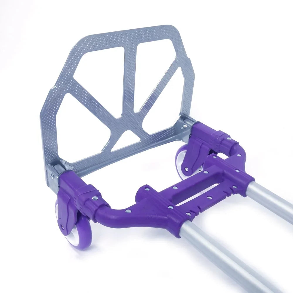 Folding Dolly Cart Portable Collapsible Aluminium BMTBUY Trolley Luggage Truck Hand Purple Push