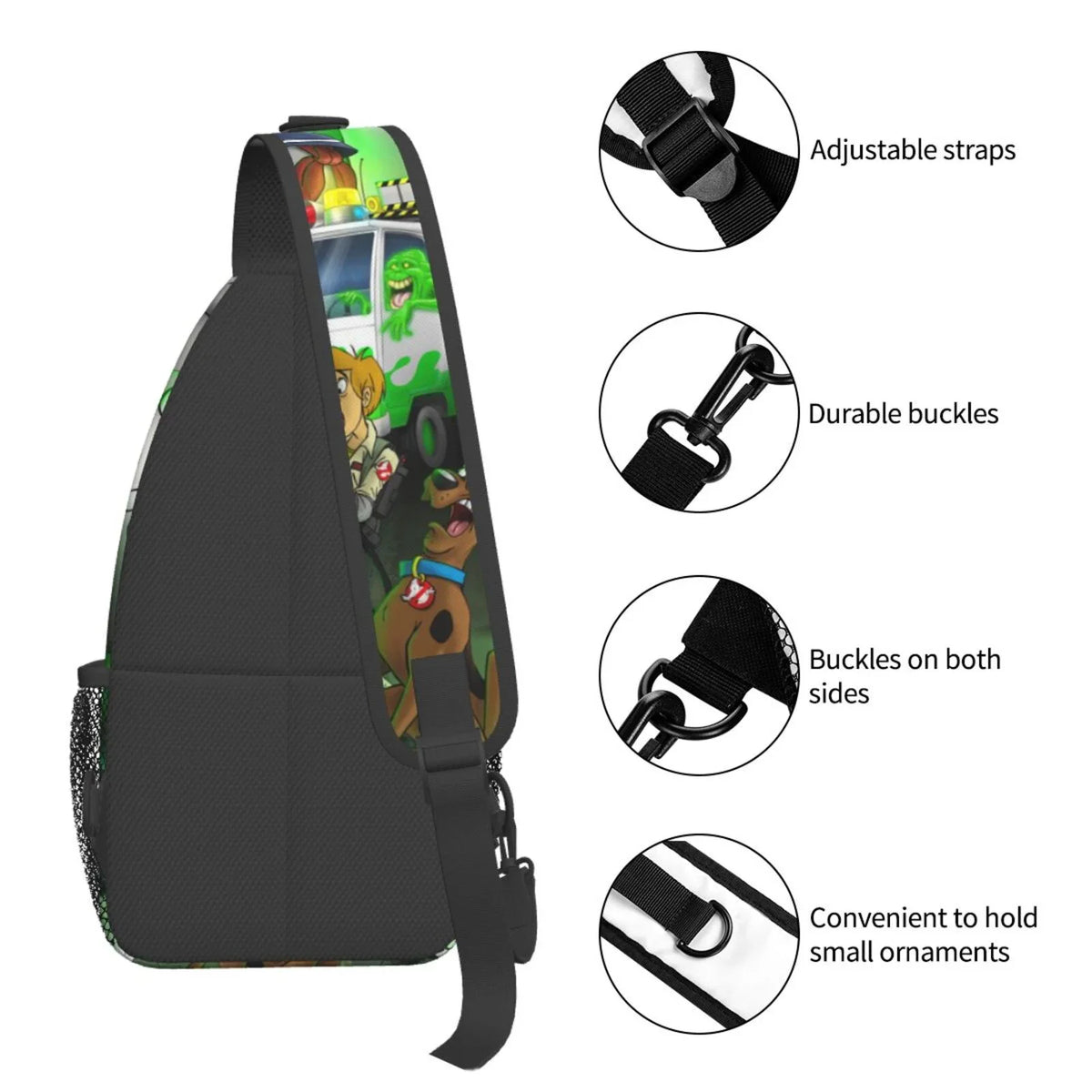 Daypack Teen Crossbody Backpack For Sling Diagonally Adults Scooby Ghostbusters Men Travel Bag Women Bags Chest
