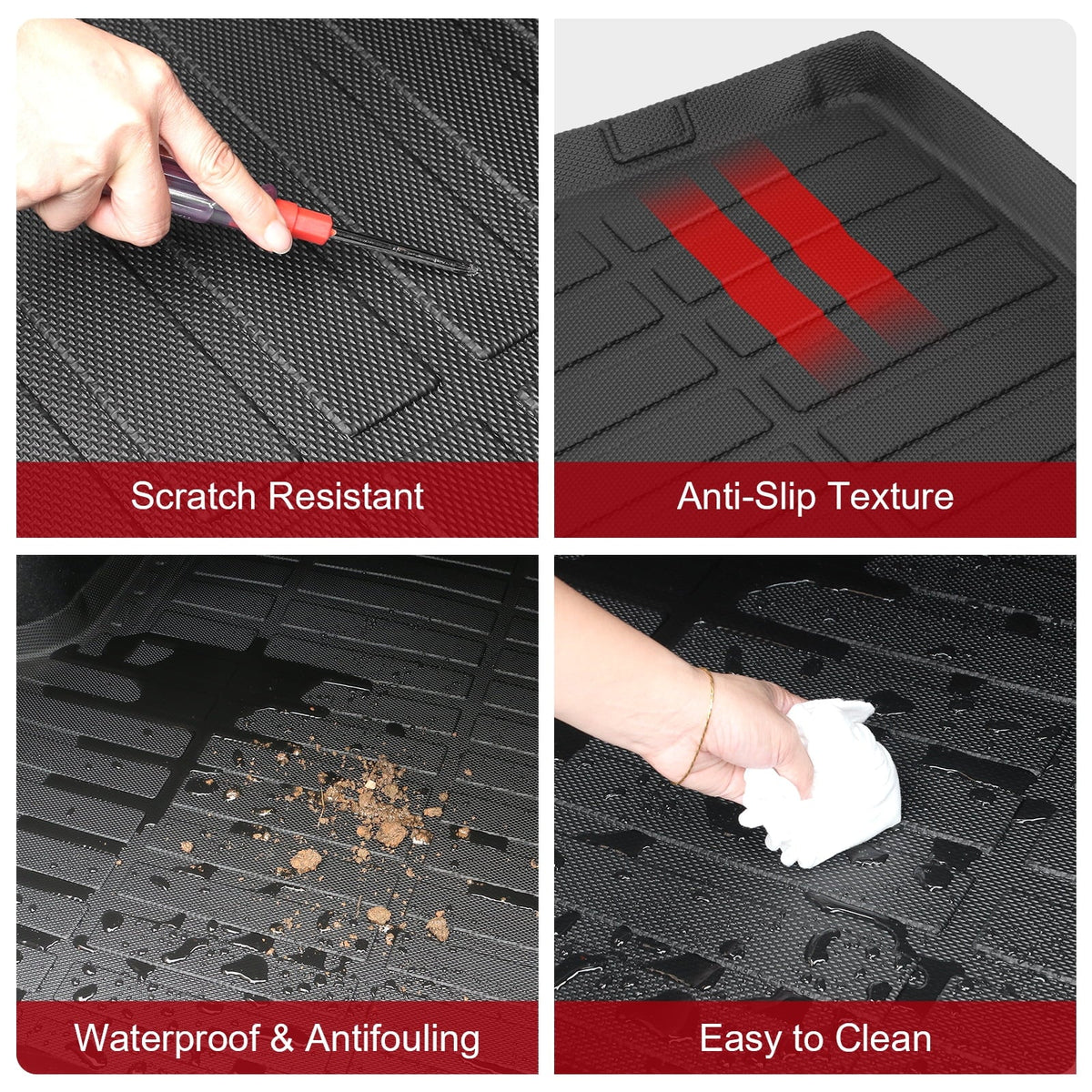 Carpets Molded Pad Compatible Mat Motorsports With Car All Protector Black Rear 3D Tray Honda Elastomer TPE Boot Liner HR-V, Weather Plastic Thermo 2023-2024 Cover Trunk Ikon Protection