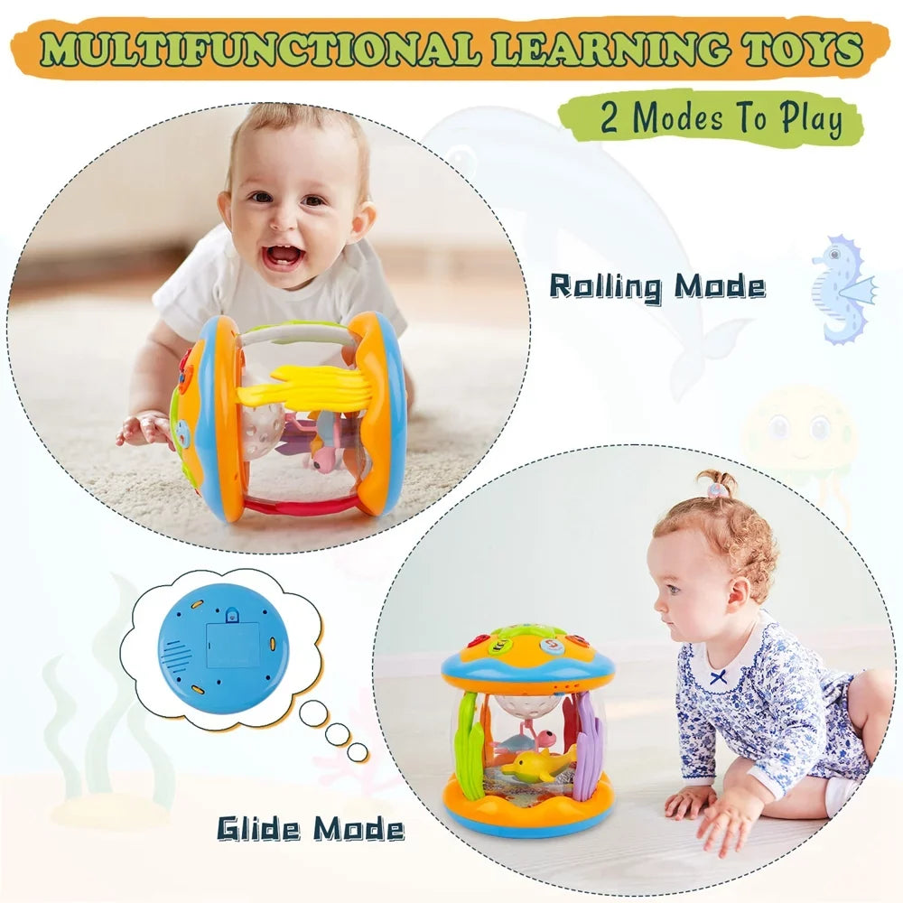 Musical Toys Months, 6 Year 1 Gifts Boys 3+ Toddlers to Educational for , Drum Learning 12 with 2 Baby Girls Toys Light Baby Toys Old Projector Melodies Rotating up