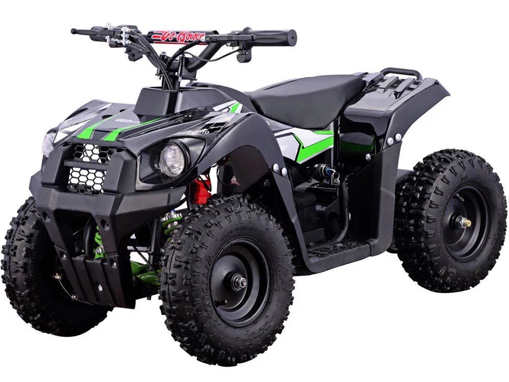 500W Battery Four MotoTec ATV Kids Green 36V Powered Wheeler Monster
