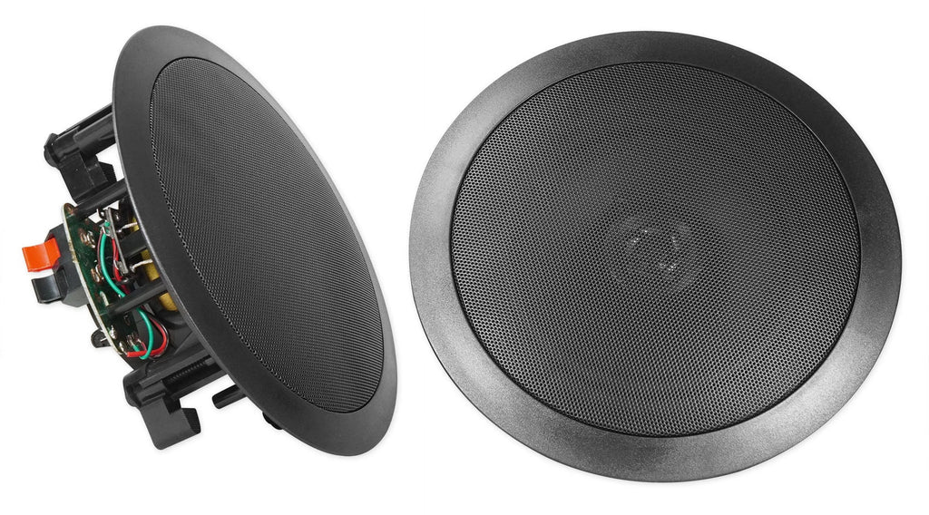 Bluetooth Ceiling Home Black 6.5" Receiver+4) Speakers RX55URIBT Theater