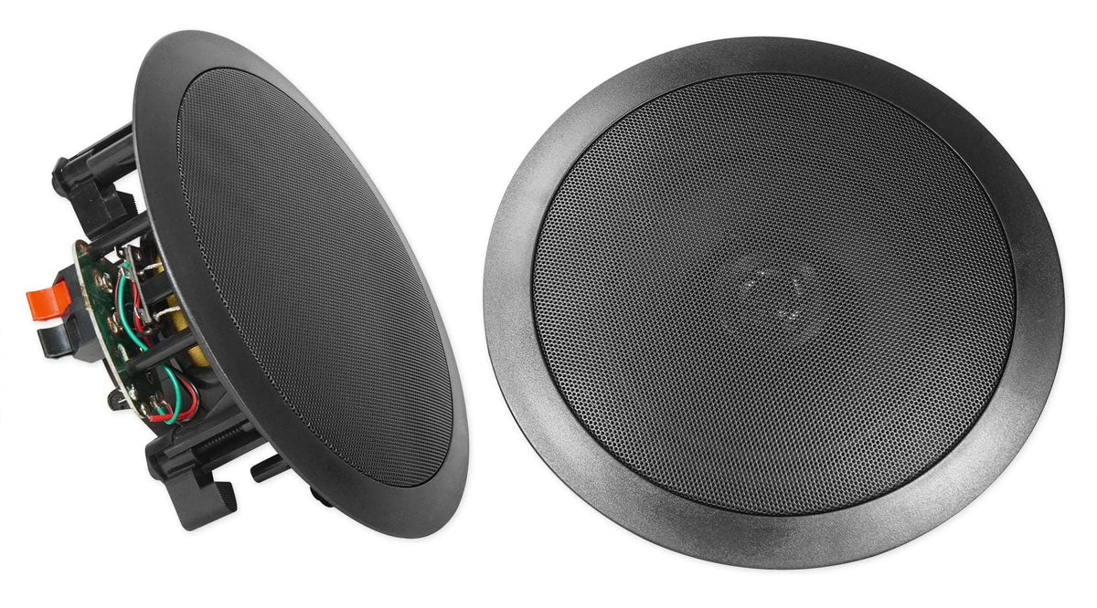 Bluetooth Ceiling Home Black 6.5" Receiver+4) Speakers RX55URIBT Theater