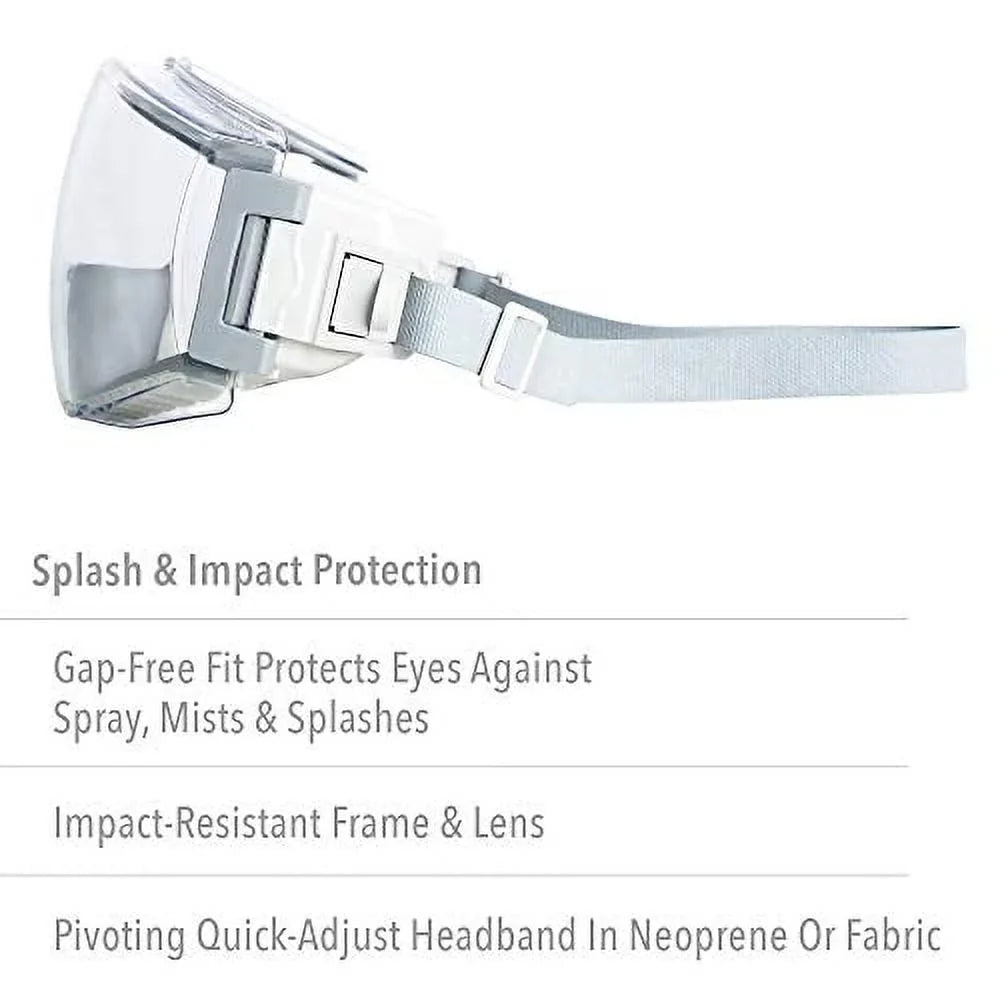 Clear Stealth Body Headband & Universal (S3960C), Safety Honeywell Anti-Fog Neoprene Goggles Gray Lens, Uvex with Uvextreme