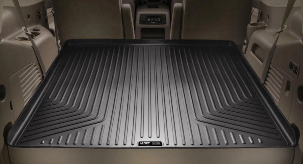 with 3rd Black back row Seats Cargo to row 12-19 of Seats with over Compatible Toyota Compatible 2nd Weatherbeater Husky by Series Liner RealTruck Highlander; foldered